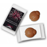 Käfer aus Schokolade auf Karte bedruckt Werbegeschenk