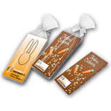 Kreativ Ostertafel auf Karte mit Logo und Schrift bedruckt Werbegeschenk