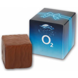 Prinzregententörtchen im Würfelkarton bedruckt Werbegeschenk