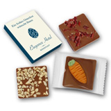 Schokolade kreativ in em Karton bedruckt Werbegeschenk